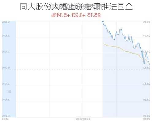 同大股份大幅上涨 甘肃推进国企
