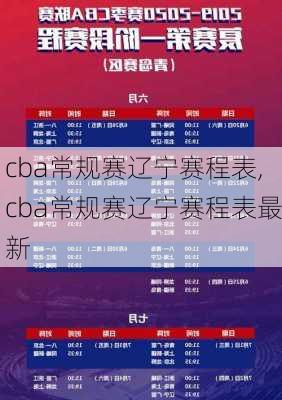 cba常规赛辽宁赛程表,cba常规赛辽宁赛程表最新