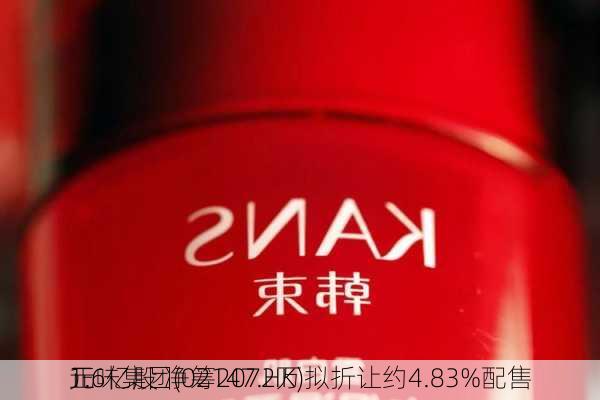 正味集团(02147.HK)拟折让约4.83%配售
1.6亿股 净筹2072万
元