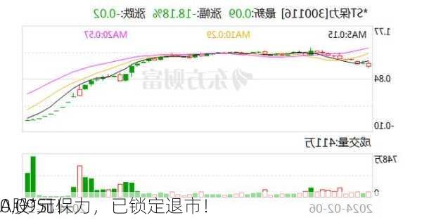 0.09元！
A股*ST保力，已锁定退市！