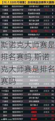 斯诺克大师赛是排名赛吗,斯诺克大师赛是排名赛吗