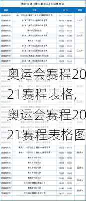 奥运会赛程2021赛程表格,奥运会赛程2021赛程表格图