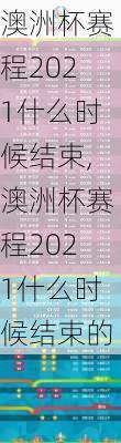 澳洲杯赛程2021什么时候结束,澳洲杯赛程2021什么时候结束的