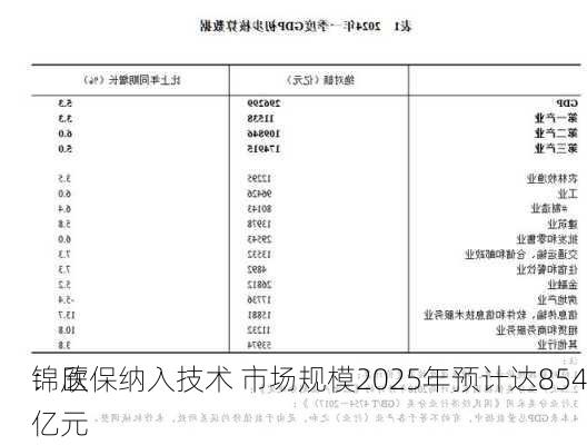 锦欣
：医保纳入技术 市场规模2025年预计达854亿元