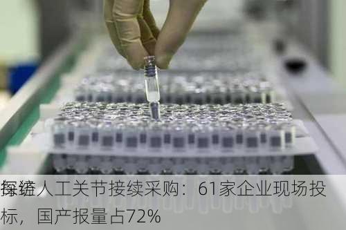 每经
探访人工关节接续采购：61家企业现场投标，国产报量占72%