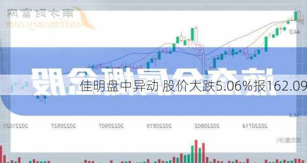 佳明盘中异动 股价大跌5.06%报162.09
