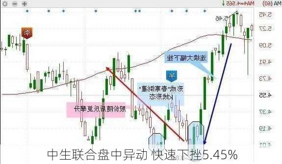 中生联合盘中异动 快速下挫5.45%