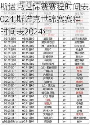 斯诺克世锦赛赛程时间表2024,斯诺克世锦赛赛程时间表2024年