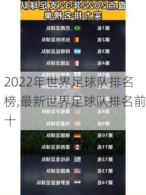 2022年世界足球队排名榜,最新世界足球队排名前十