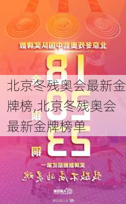 北京冬残奥会最新金牌榜,北京冬残奥会最新金牌榜单