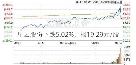 星云股份下跌5.02%，报19.29元/股