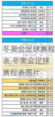 冬奥会足球赛程表,冬奥会足球赛程表图片