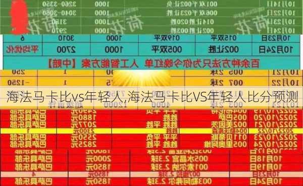 海法马卡比vs年轻人,海法马卡比VS年轻人比分预测