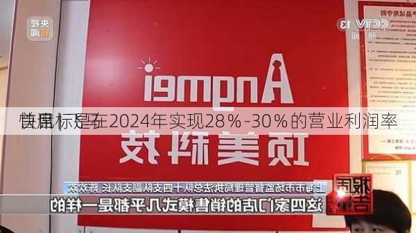 快讯 | 飞马
首席
：目标是在2024年实现28％-30％的营业利润率