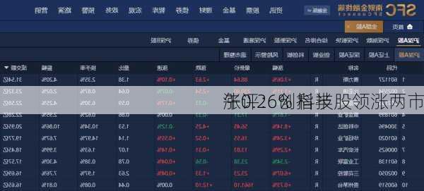 午评：创指半
涨0.26% 科技股领涨两市