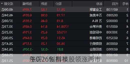 午评：创指半
涨0.26% 科技股领涨两市