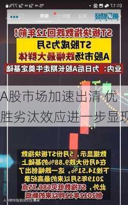 A股市场加速出清 优胜劣汰效应进一步显现