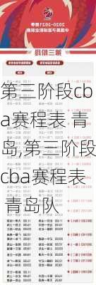 第三阶段cba赛程表 青岛,第三阶段cba赛程表 青岛队