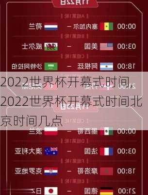 2022世界杯开幕式时间,2022世界杯开幕式时间北京时间几点