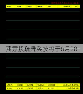 注意！琏升科技将于6月28
召开股东大会