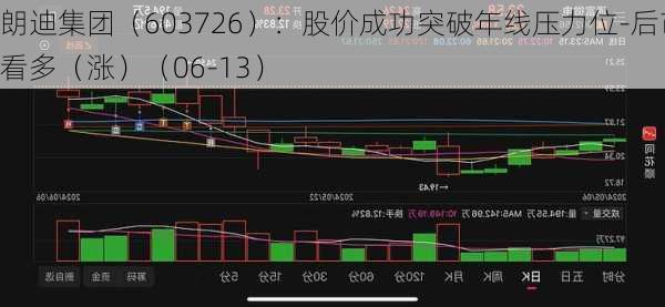 朗迪集团（603726）：股价成功突破年线压力位-后市看多（涨）（06-13）