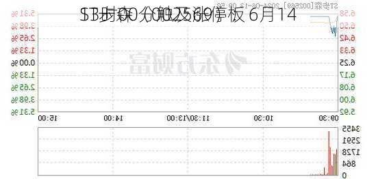 ST步森（002569）：6月14
13时00分触及涨停板