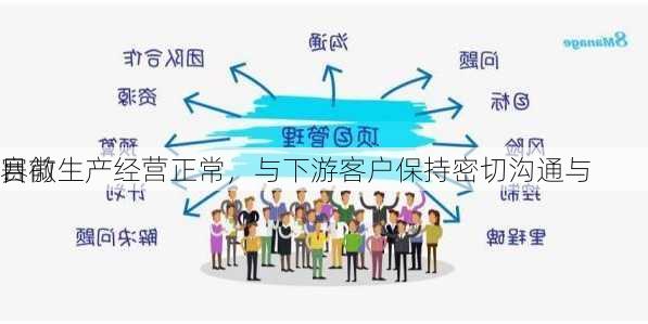 赛微
：
目前生产经营正常，与下游客户保持密切沟通与
