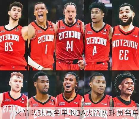 火箭队球员名单,NBA火箭队球员名单