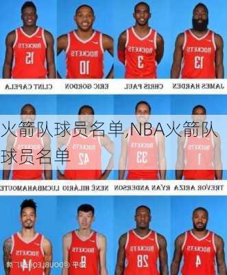 火箭队球员名单,NBA火箭队球员名单