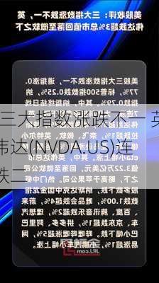 | 三大指数涨跌不一 英伟达(NVDA.US)连跌二
