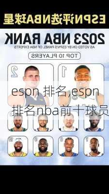 espn 排名,espn排名nba前十球员