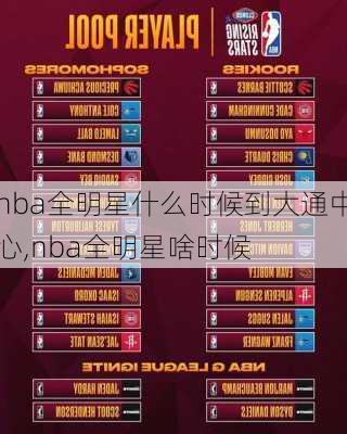 nba全明星什么时候到大通中心,nba全明星啥时候