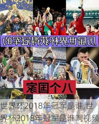 世界杯2018年冠军是谁,世界杯2018年冠军是谁啊视频