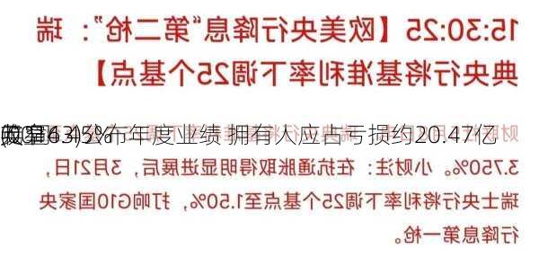 英皇
(00163)公布年度业绩 拥有人应占亏损约20.47亿
元 同
收窄4.45%