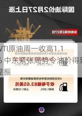 
WTI原油周一收高1.1% 中东紧张局势令油价得到提振