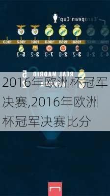 2016年欧洲杯冠军决赛,2016年欧洲杯冠军决赛比分