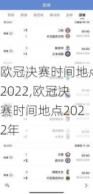 欧冠决赛时间地点2022,欧冠决赛时间地点2022年