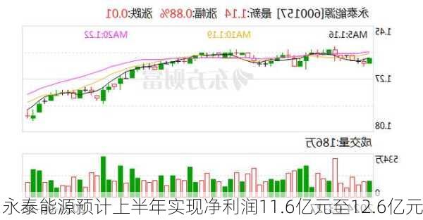 永泰能源预计上半年实现净利润11.6亿元至12.6亿元