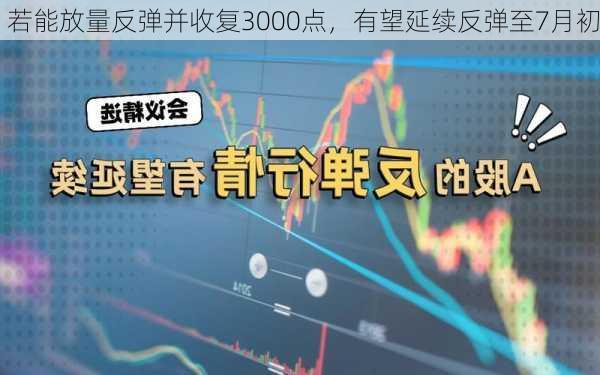 若能放量反弹并收复3000点，有望延续反弹至7月初