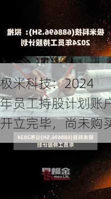 极米科技：2024年员工持股计划账户开立完毕，尚未购买
