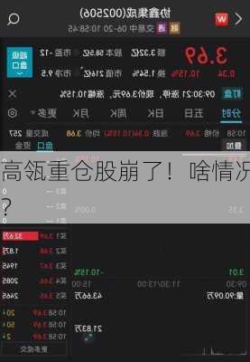 高瓴重仓股崩了！啥情况？