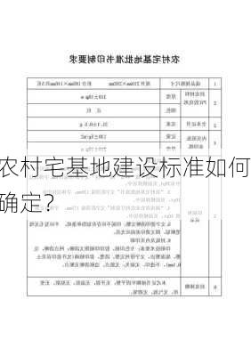 农村宅基地建设标准如何确定？