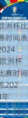 欧洲杯比赛时间表2024,欧洲杯比赛时间表2024年