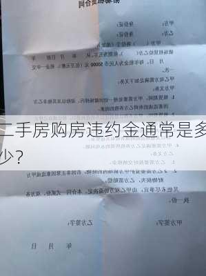 二手房购房违约金通常是多少？