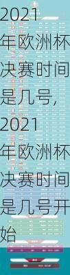 2021年欧洲杯决赛时间是几号,2021年欧洲杯决赛时间是几号开始