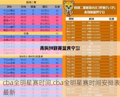 cba全明星赛时间,cba全明星赛时间安排表最新