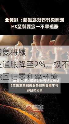 拉加德：欧
不需要将服务业通胀降至2%，极不可能回归零利率环境