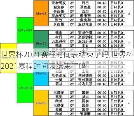 世界杯2021赛程时间表结束了吗,世界杯2021赛程时间表结束了吗