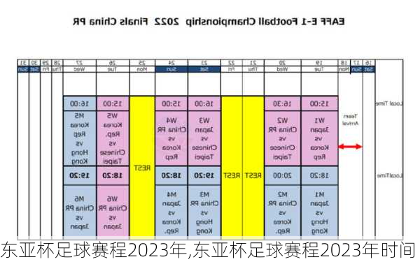 东亚杯足球赛程2023年,东亚杯足球赛程2023年时间