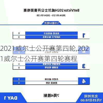 2021威尔士公开赛第四轮,2021威尔士公开赛第四轮赛程